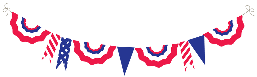 4th Of July Banner Clipart