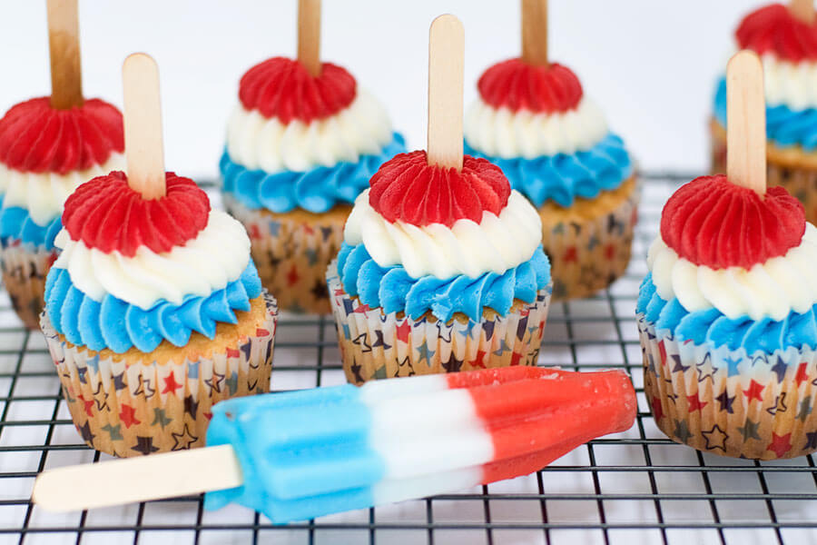 4th Of July Bomb Pop Cupcakes