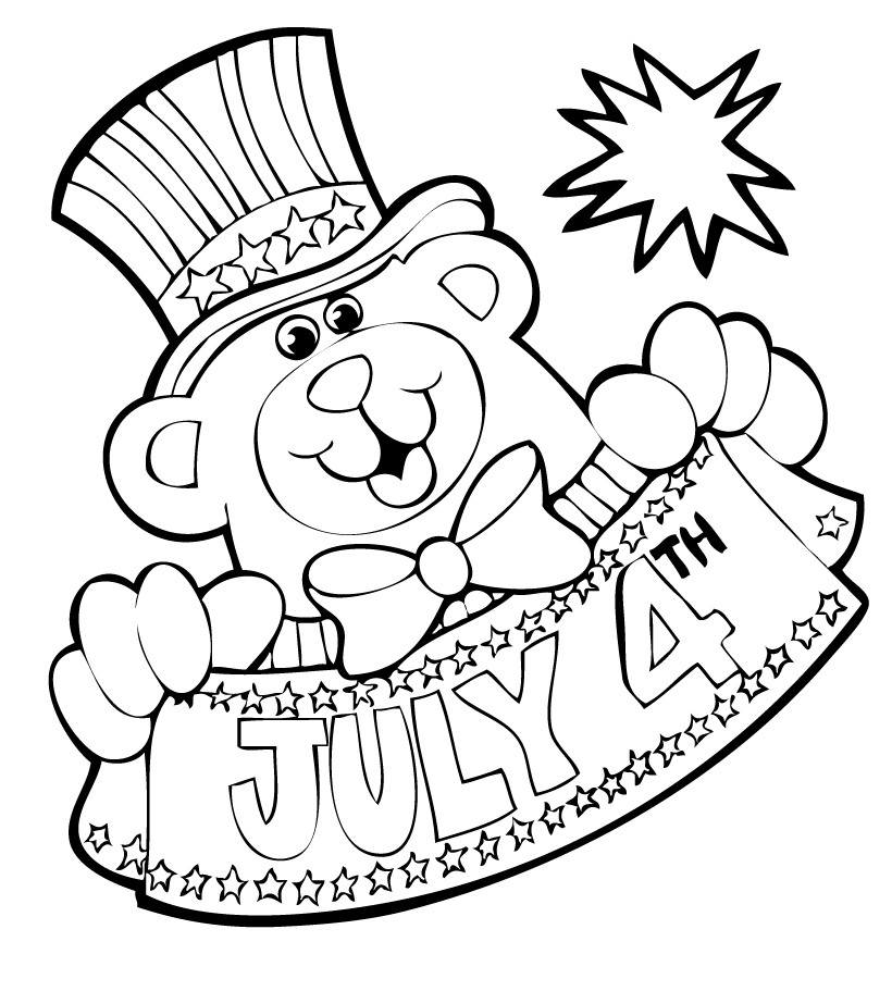 Funny 4th Of July Coloring Sheets